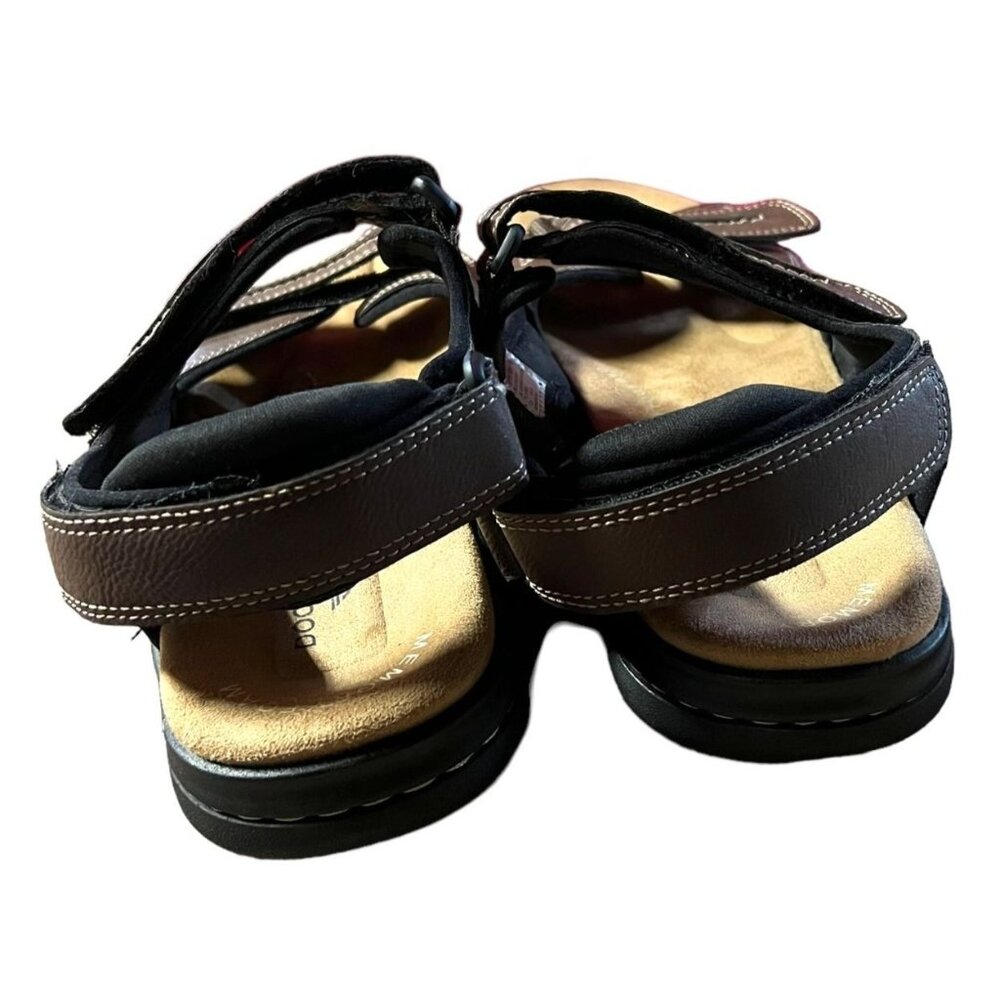 Dockers Mens Brown Adjustable Strap Sandals 12M Memory Foam Comfort Footbed - Picture 7 of 7